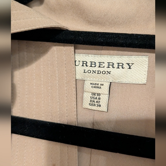 Sixe 8 Burberry Silk Agatha Dress In Pale Stone Silk - Picture 6 of 8